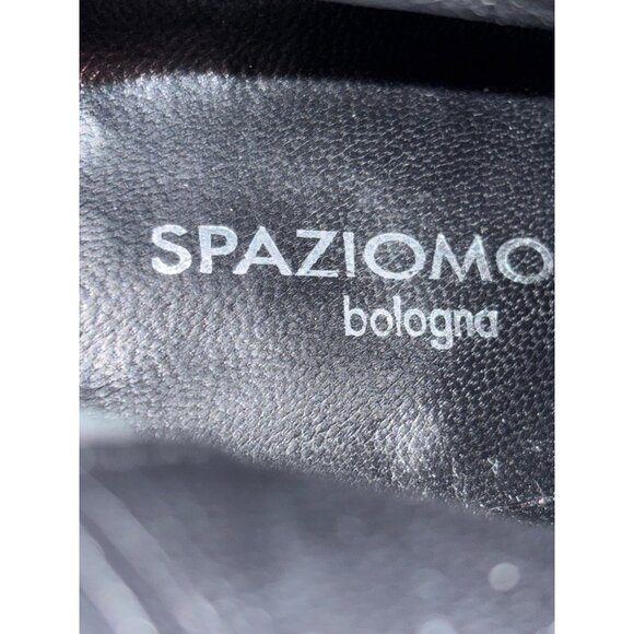 SPAZIO MODA Black Leather High Heel Ankle Boots Women Size 9.5 - Picture 9 of 14